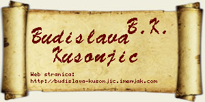 Budislava Kusonjić vizit kartica